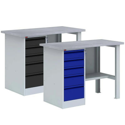 Верстак ВП-3Т, длиной 1600 мм (фасад графит)